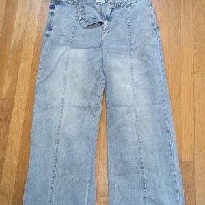 Kensie Blue Wide Leg Flare Jeans